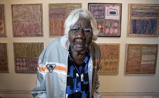 Aboriginal painter, aged 105