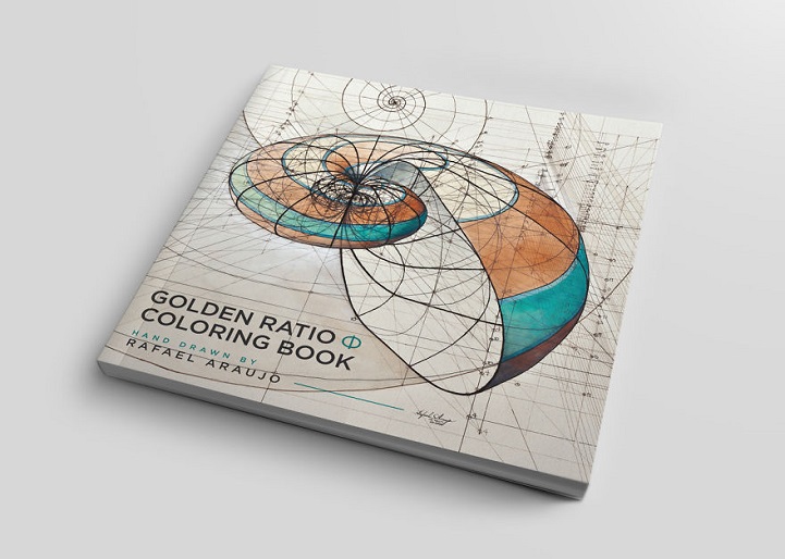 Coloring Book Celebrates Mathematical Beauty of Nature with Hand-Drawn Golden Ratio Illustrations